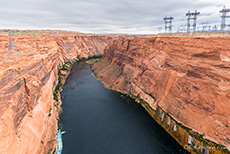 Colorado River nach dem Glen Canyon Dam, Arizona